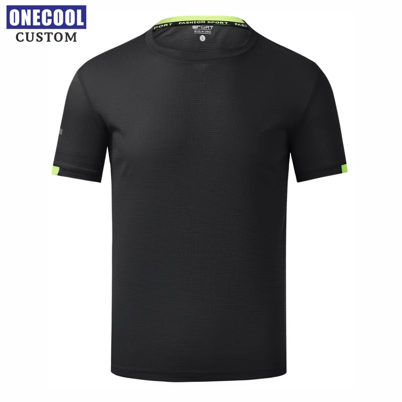 Быстросохнущая футболка из полиэстера с круглым вырезом 7 цветов индивидуальная