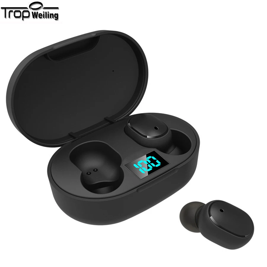 Tws Led дисплей наушники беспроводные Bluetooth мини Спорт Бег гарнитура с микрофоном