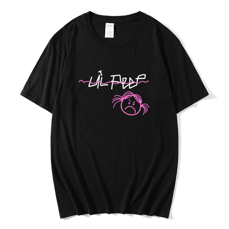 Футболка женская с принтом Love Lil.Peep модная черная рубашка в стиле хип хоп топ