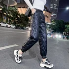 Брюки женские зимние, хлопковые, с искусственным пухом, теплые, белые, 2020