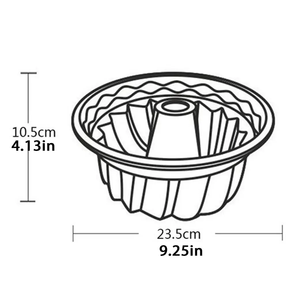 

9 Inch Savarin Chiffon Cake Moulds Silicone Spiral Hollow Cake Moulds Baking Tools Baking DIY Molds Kitchen Tools