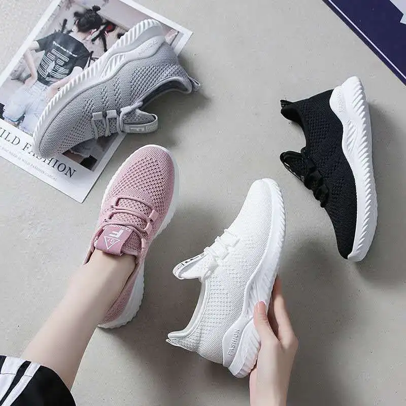 

Women's Shoes Tide Shoes Net Red 2021 New Breathable Shoes Women Flying Knitting Shoes Women Casual Sports Shoes Women