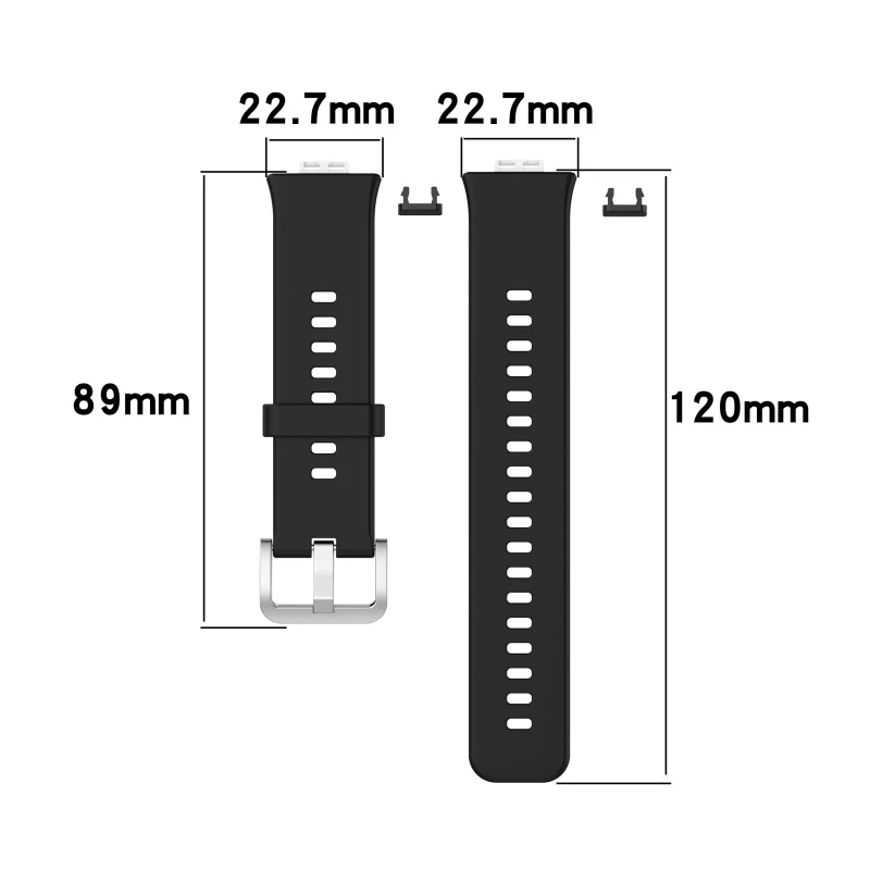 

Replacement Silicone Wrist Sport Strap Watch Band for -HUAWEI Watch Fit Smart Watch 1.64" Vivid AMOLED Display
