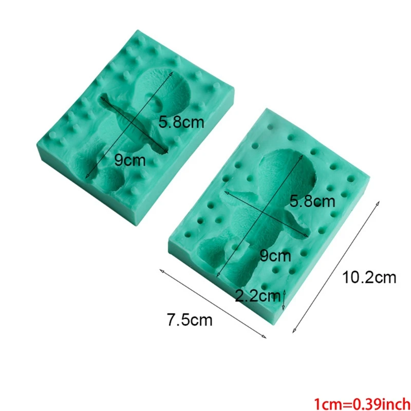 

Cute 3D Bear Silicone Soap Mold for Fondant Cake Topper Decorating Chocolate Polymer Mould Mother's Day Gift Making Party Decor