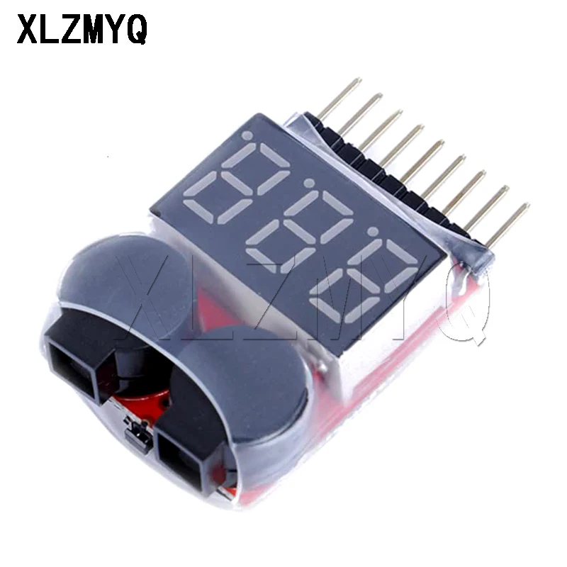 

For 1S/2S/3S/4S/5S/6S/7S/8S Low Voltage Buzzer Alarm Lipo Battery Voltage Indicator Tester For 3.7v 7.4v 11.1v Buzzer With Case