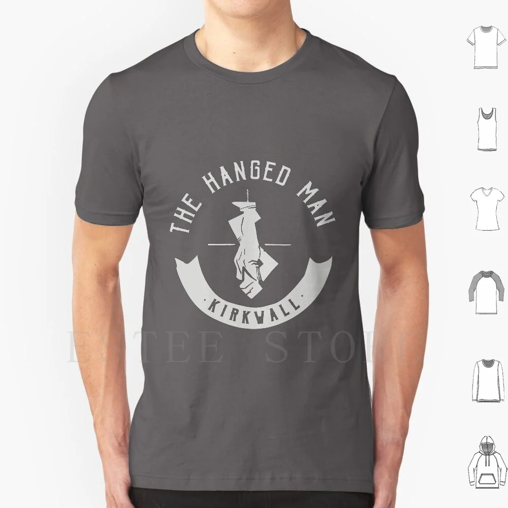 

The Hanged Man Pub Logo | Dragon Age 2 | White Logo T Shirt Print Cotton Dragon Age Dragon Age 2 Hawke Marian Hawke Garrett