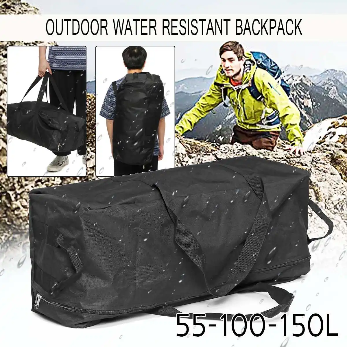 

Large Travel Duffel Bag 55L 100L 150L Capacity Travel Duffle Bags Foldable Bag Shoulder Strap