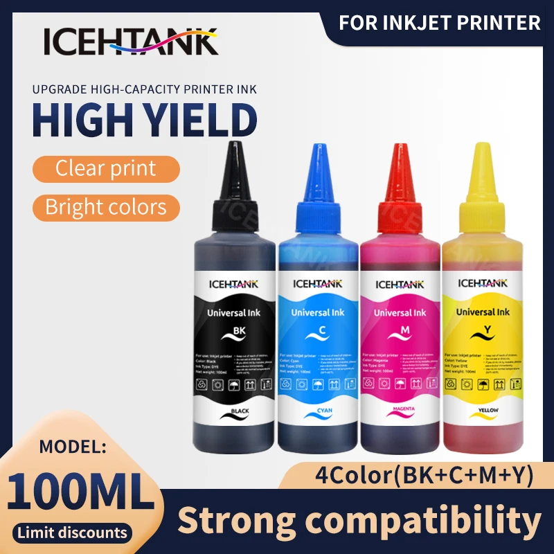 

Icehtank Printer Ink For Hp For Epson For Canon For Brother Lexmark for Hp 304 301 302 Ink cartridge Universal CISS Refill Ink