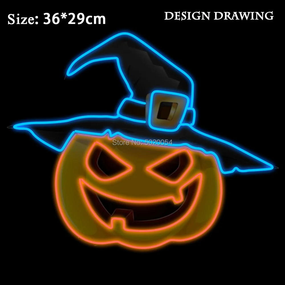 Новейший дизайн Pumkin серии EL проволочная маска Хэллоуин вечерние светодиодный