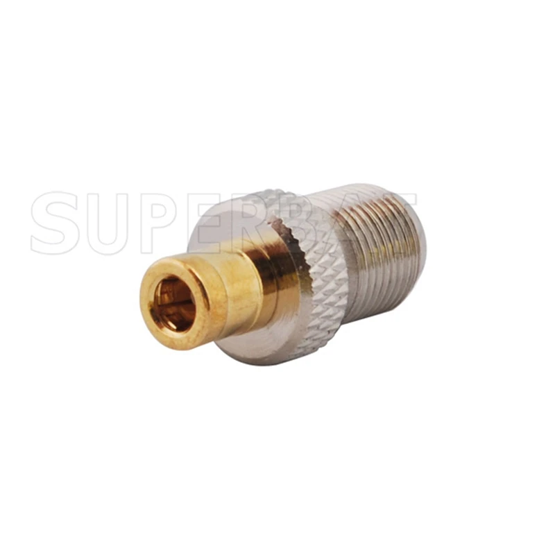 Superbat 5pcs SMB-F Adapter SMB Male to F Female Straight RF Coaxial Connector