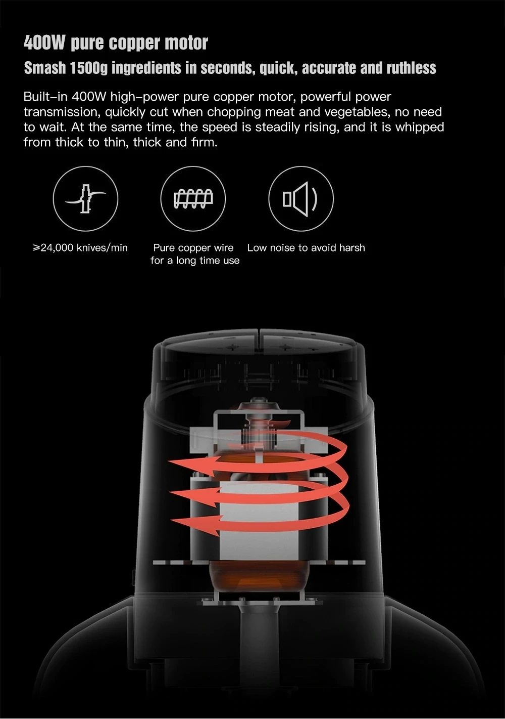 Xiaomi Dem-jr01 1.8l Future blender Мясорубка из нержавеющей стали электрическая мясорубка Автоматическая тризная машина для домашнего использования