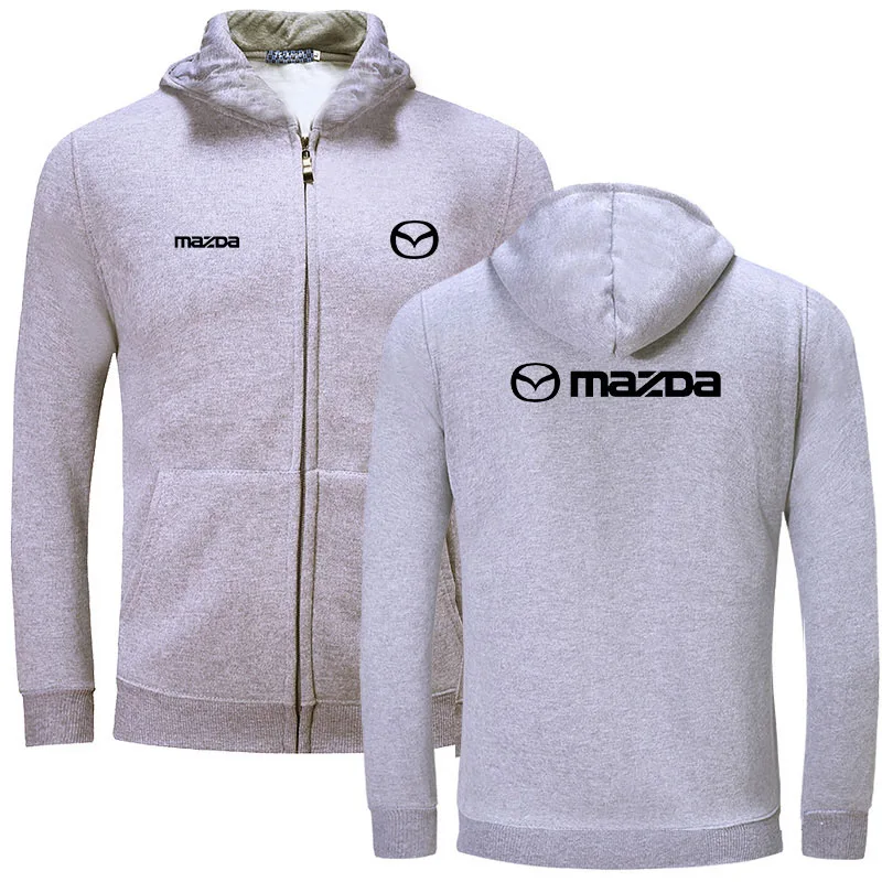 

NEW Winter men fleece warm Mazda zipper Hoodies hooded Sweatshirts zipper autumn cotton soprts sportwear