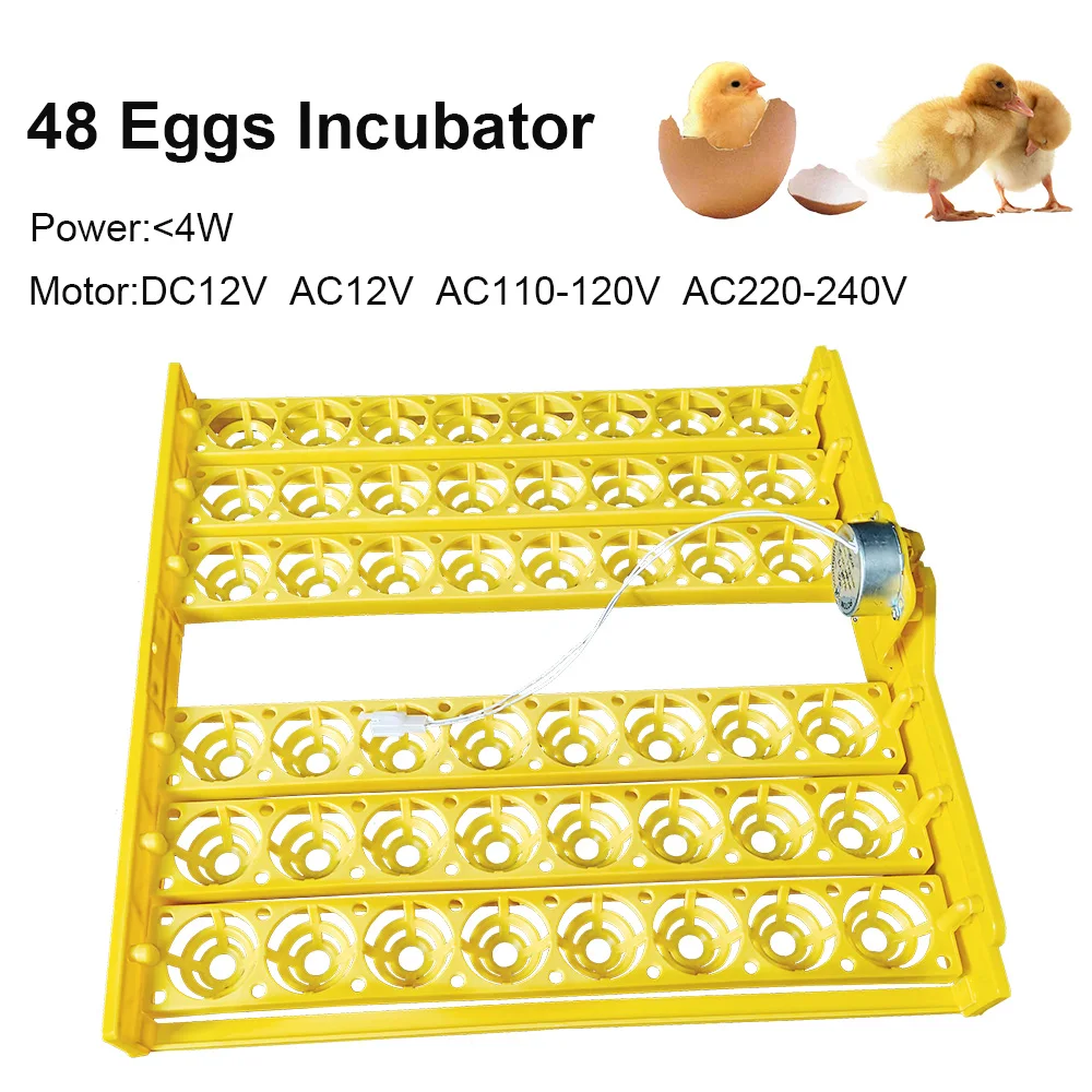 6 шт 48 ячеек автоматический инкубатор для яиц токарный куриный пластиковый лоток