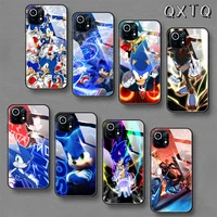 supersonics hedgehogs game tempered glass phone case for xiaomi mi 8 9 10 11 t max pro lite poco f x 2 3 nfc ultra cover cell 3d