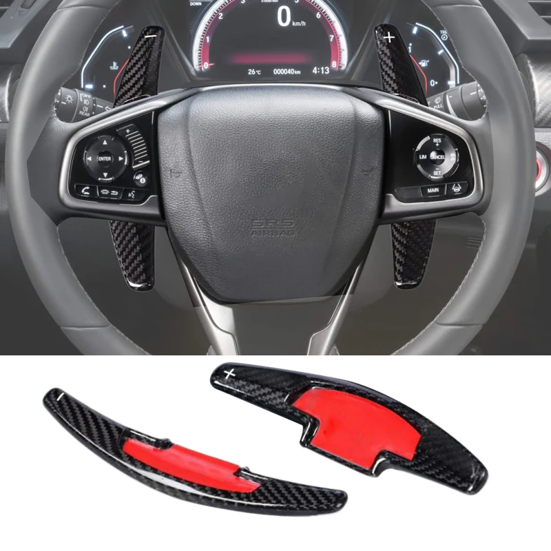 Beler 2 шт. черное углеродное волокно рулевое колесо Переключатель удлинитель