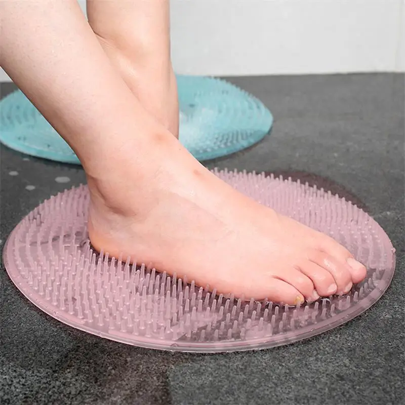 

Silicone Massage Brush Bath Mat Foot Bath Massage Brushes Shower Back Cushion Brush Skin Cleaning Tools Bathroom Accessories