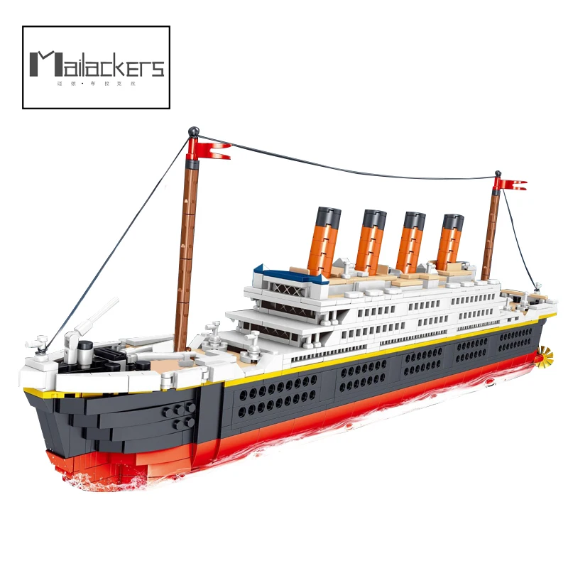 

Mailackers Titanic 3D Building Blocks RMS Cruise Boat Ship City Model Kits Bricks Figures DIY Educational Toys for Children