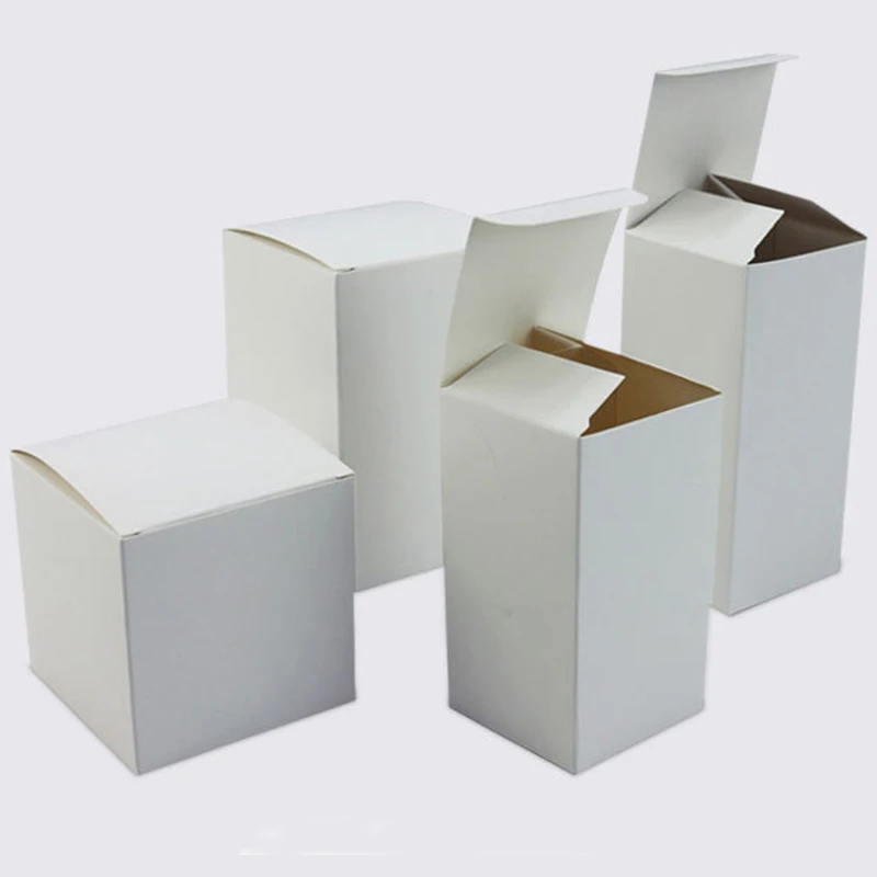 Embalaje de papel blanco reciclado, caja de cartón para regalo, jabón hecho a mano, 50 unidades