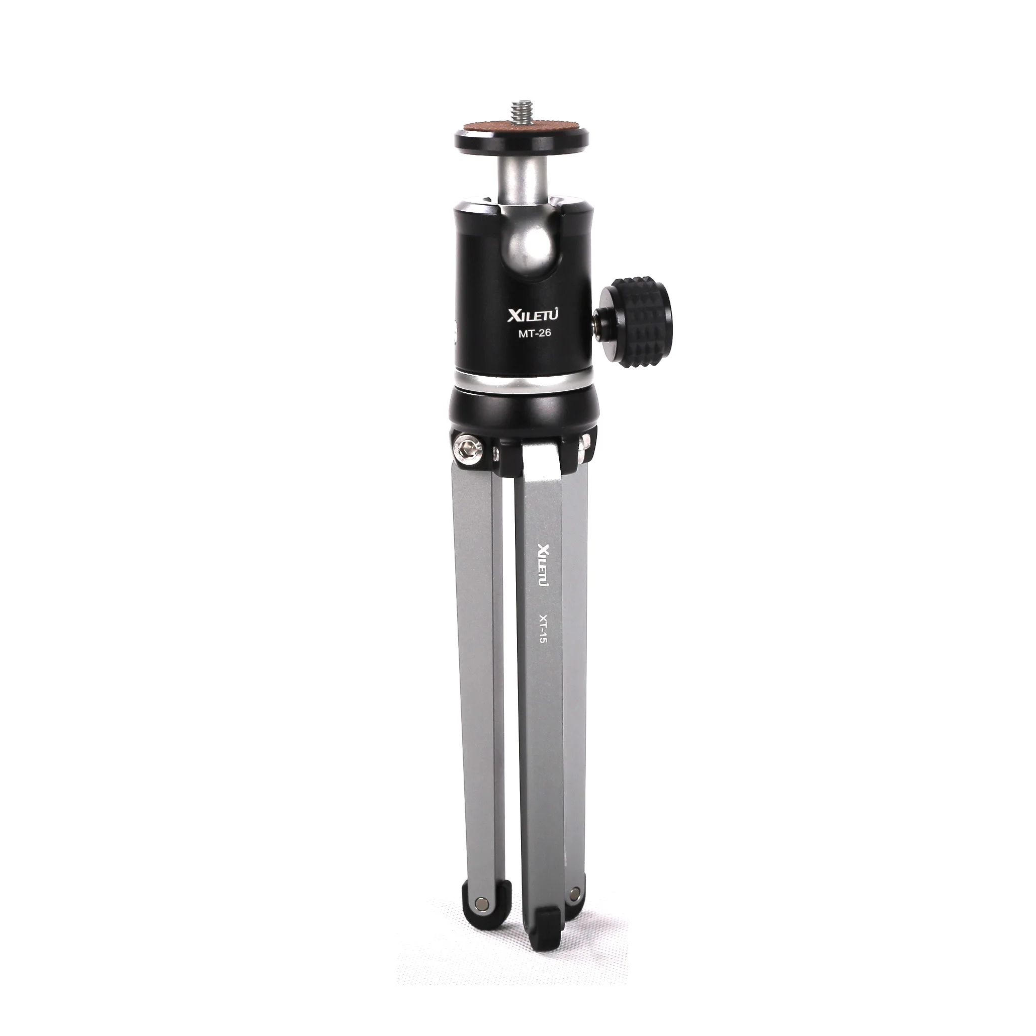 

XILETU MT26+XT15 portable mini desktop desktop tripod with spherical head digital SLR camera smartphone smarphtone
