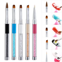 nail art drawing pen uv gel painting pen drawing brush wooden handle nail art tool nail instruments manicure professionnel tool