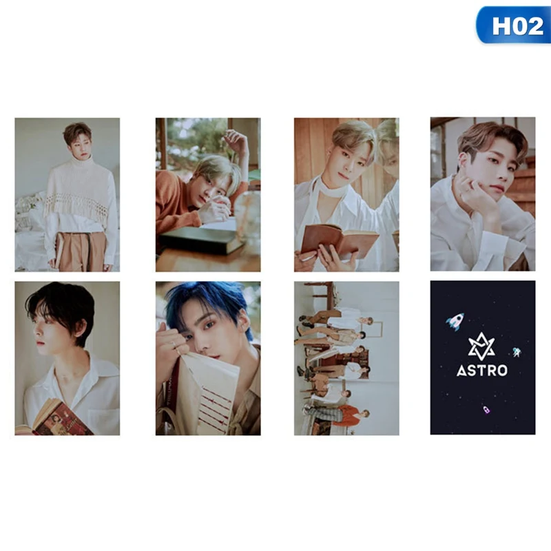 

7Pcs/Set Astro Album BLUE FLAME Self Made Paper Lomo Card Photo Card Poster Photocard Fans Gift Collection