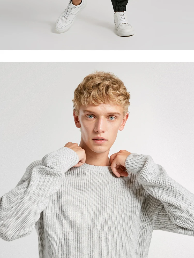 JackJones мужской Однотонный свитер с круглым вырезом 218425502