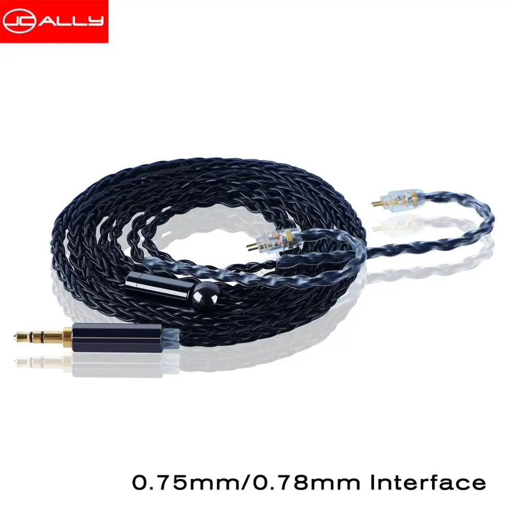FENGRU DIY JCALLY черный JC08 5N OFC 8 акций 200 ядер кабель для наушников Shure SE215 IE80 KZ ZST ZSN Pro ZS10