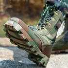 Высокие тактические военные ботинки, мужские боевые ботинки, дышащая походная Рабочая защитная обувь, мужские камуфляжные армейские ботинки для охоты в джунглях