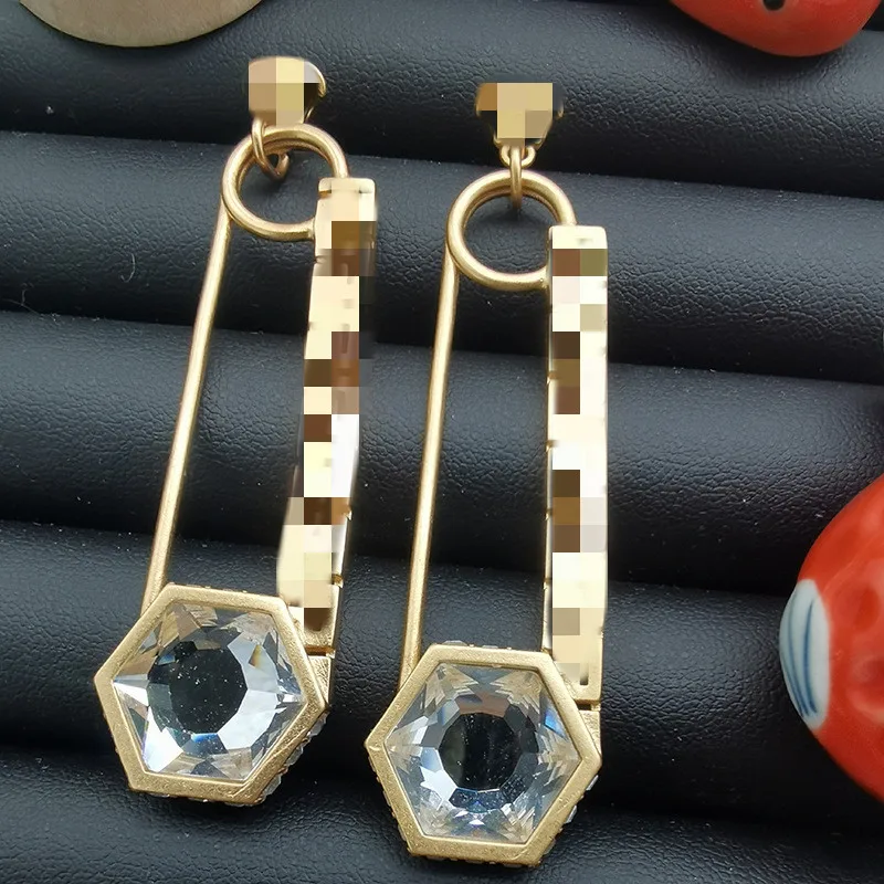 

Stud Asymmetric Earrings Gold Eardrop For Women Girls Fashion Jewelry Accessories Wedding Birthday Gift