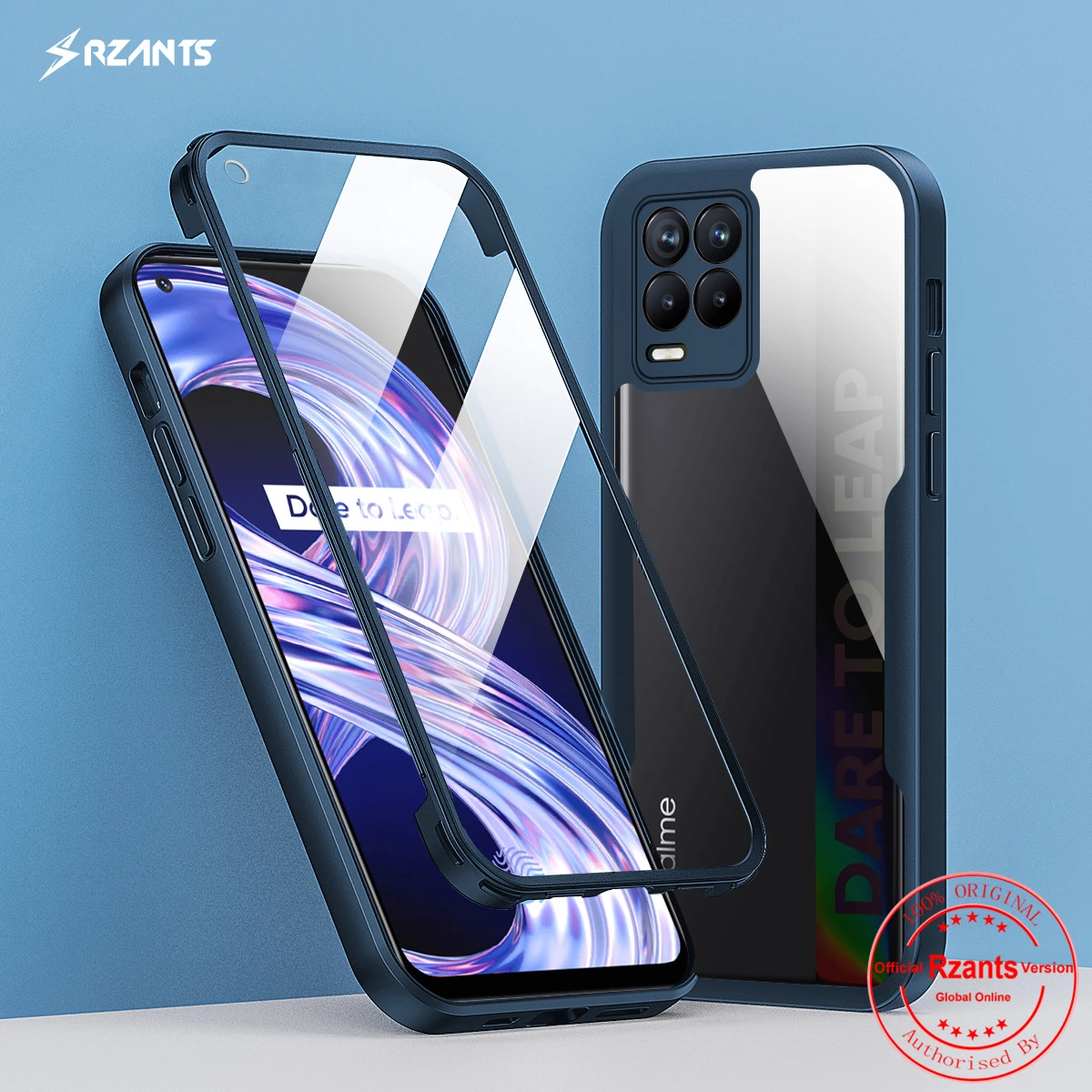 Rzants For OPPO Realme 8 Realme 8 Pro Case [360 Full Body] Bettle Clear Cover WITHOUT Built in Screen Protector Shocproof Casing