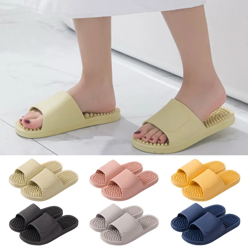 

Massage Slippers Female Acupoint Foot Massage Shoes Home Soft Bottom Bathroom Non-Slip Bath Men's Breathable Wear-Resistant