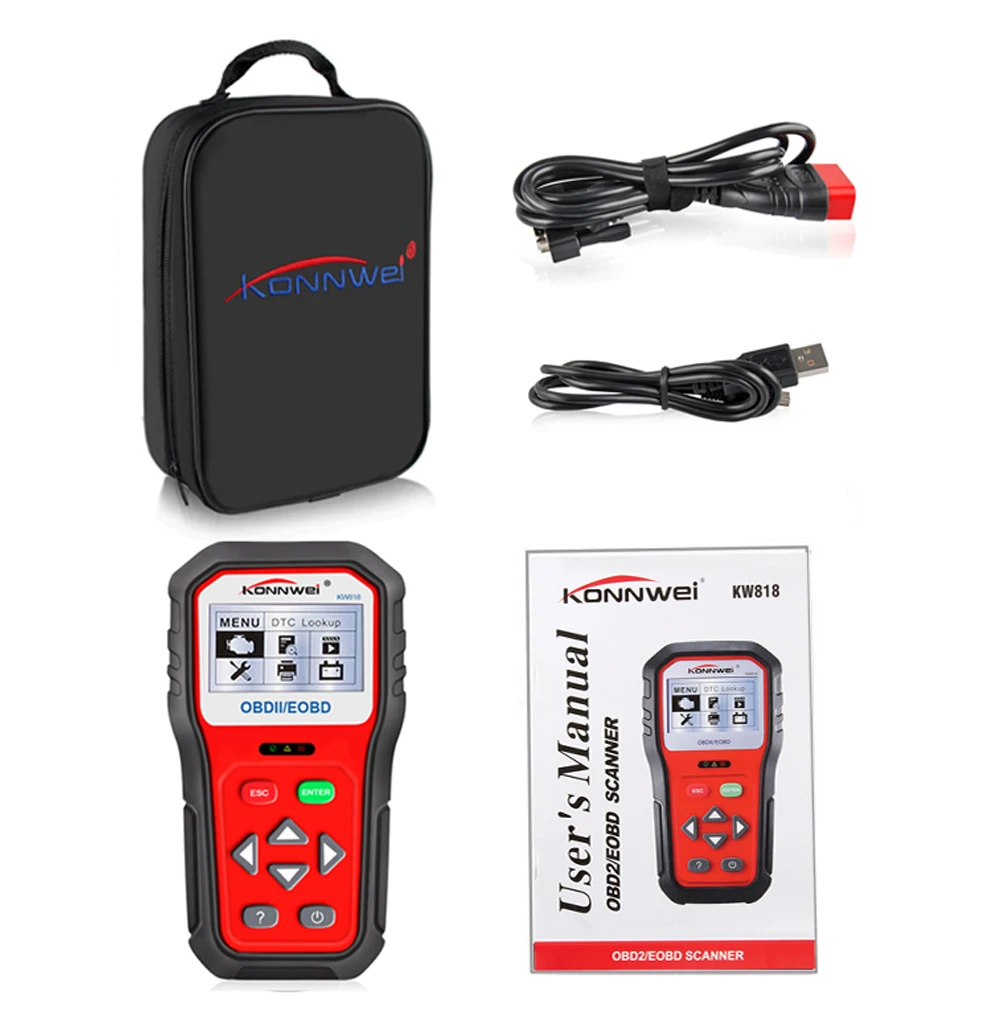 Многоязычный OBDII ODB2 EOBD автомобильный диагностический сканер автоматический тестер батареи проверка двигателя код считыватель инструмент