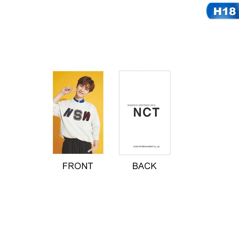 1 шт. GREETING NCT seasоткрытка для фотосъемки с изображением морской волны Taeyong Mark автограф Фотокарта Lomo - Цвет: H18