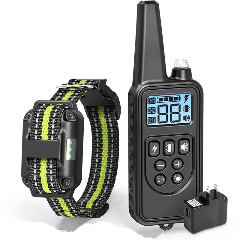 

Rechargeable Pet Remote Control Electric Dog Training Collar with LCD Display Anti Barking Waterproof Collars