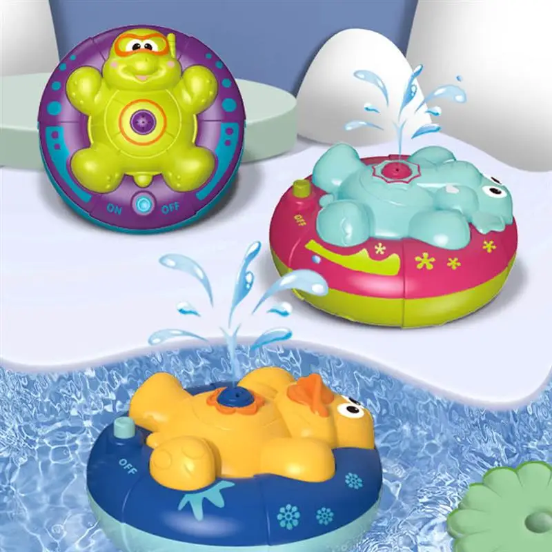 

Baby Bath Toys Cartoon Duck Rotating Spray Water Bathtub Toys Induction Sprinkler Shower Toys for Infants Kids