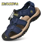 Новые летние мужские сандалии из натуральной кожи повседневные пляжные сандалии мужская обувь высокого качества классические римские Тапочки Размер 38-48