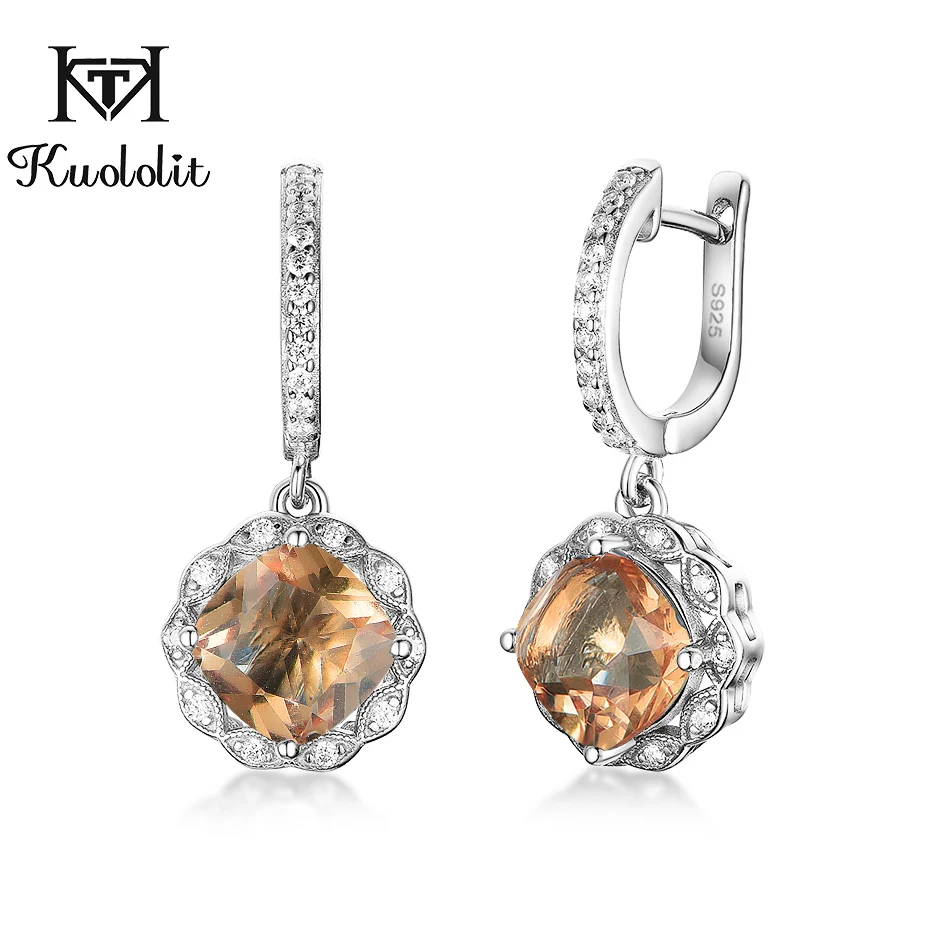 Женские сережки клипсы kuolit Sultanite Diaspore из стерлингового серебра 925 пробы с