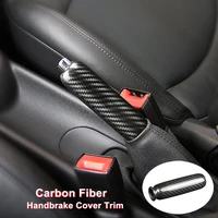 carbon fiber style is for mini cooper r57 2007 2015 accessories new interior and comfortable car handbrake grip decorative cover