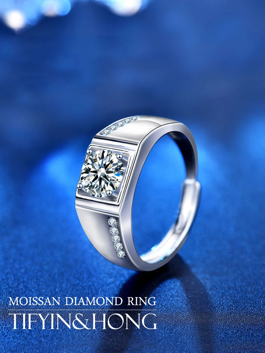 

2021 Trend Luxury Brand Jewelry Knuckle Moissanite Ring Couple Unisex Unisex 925 Sterling Silver Ring