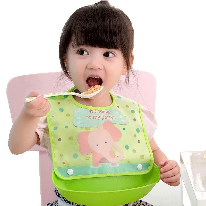 Baberos impermeables de silicona para alimentaci&oacute;n de beb&eacute;, toalla de Saliva para reci&eacute;n nacido, delantales de dibujos animados, delantal de alimentaci&oacute;n ajustable, pa&ntilde;uelo para Saliva-3