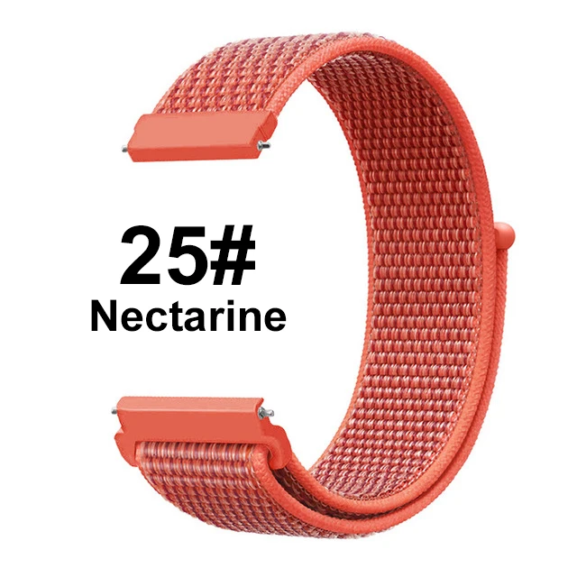 Nectarine UEBN 20 мм 22 мм нейлоновый спортивный ремешок для Garmin Vivoactive 3 4 Venu/GarminMove/Forerunner 245 645 ремешок для наручных часов - Цвет ремешка: Nectarine