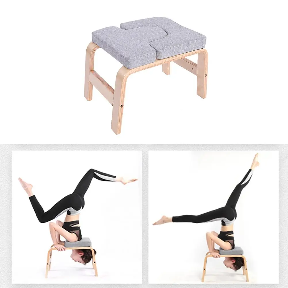 

Yoga Headstand Bench, Solid Birch Wood Stand Yoga Inversion Chair For Family Or Gym, Relieve Fatigue And Shape The Body