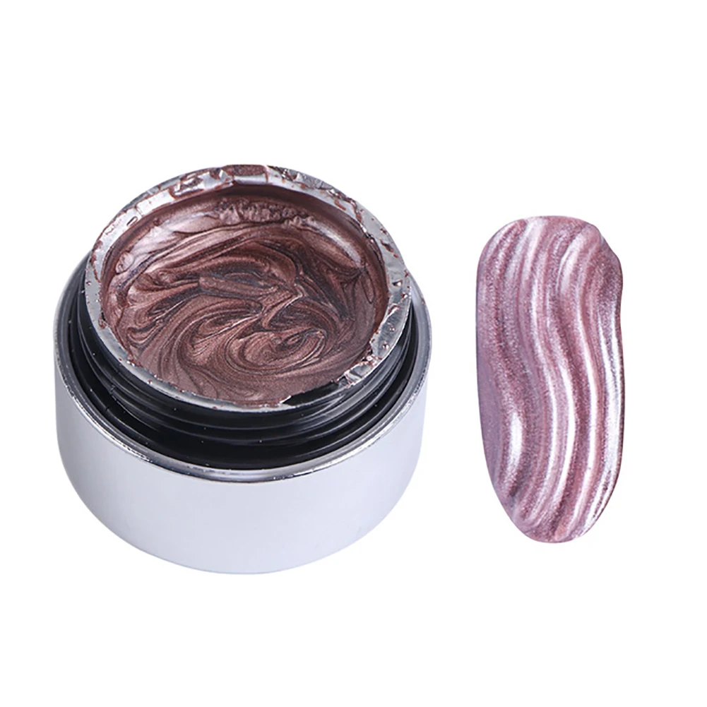 6 мл металлический зеркальный Гель лак для ногтей проволочный рисунок