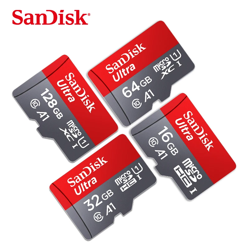 SanDisk карта Micro SD 256 ГБ 200 ГБ 128 Гб 64 Гб SDXC карта памяти 32 Гб 16 Гб SDHC флэш-карта A1 cartao de memoria флеш-накопитель
