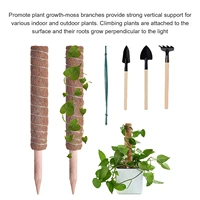 coconut totem moss pole for climbing plants indoor plant coconut palm stick support with 10 cable ties and mini gardening tool