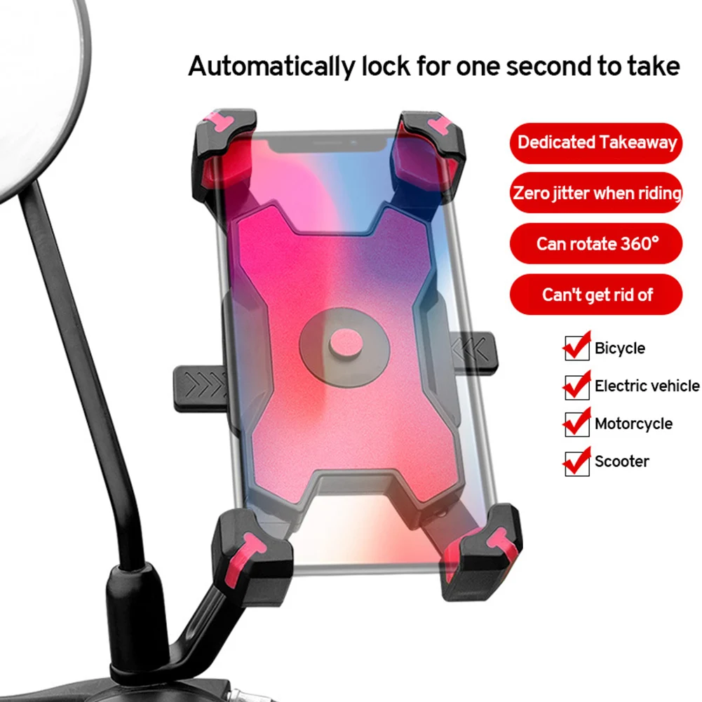 

Anti-Shake Bike Phone Holder Stable Bicycle Motorcycle Phone Mount Mountain Bike Handlebar Support Devices 4-6.8 Inch Smartphone