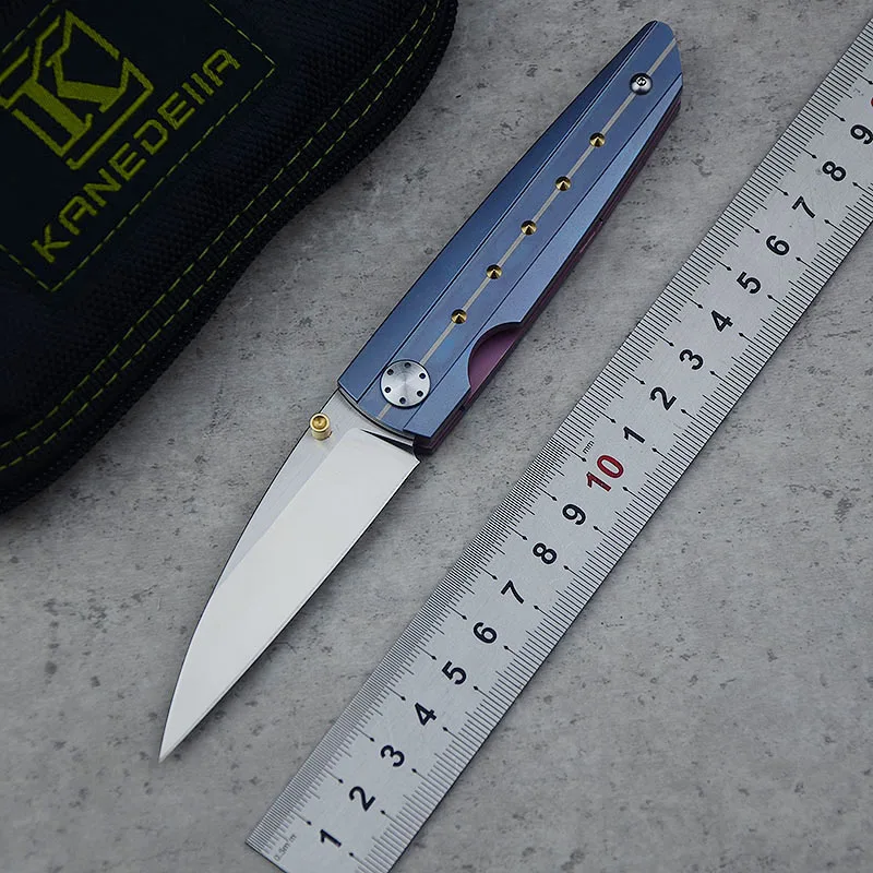 

Kanedeiia RS High Hardness M390 Blade Tactical Folding Knife Titanium Handle Cycling Camping Fruit Pocket EDC Outdoor Tools