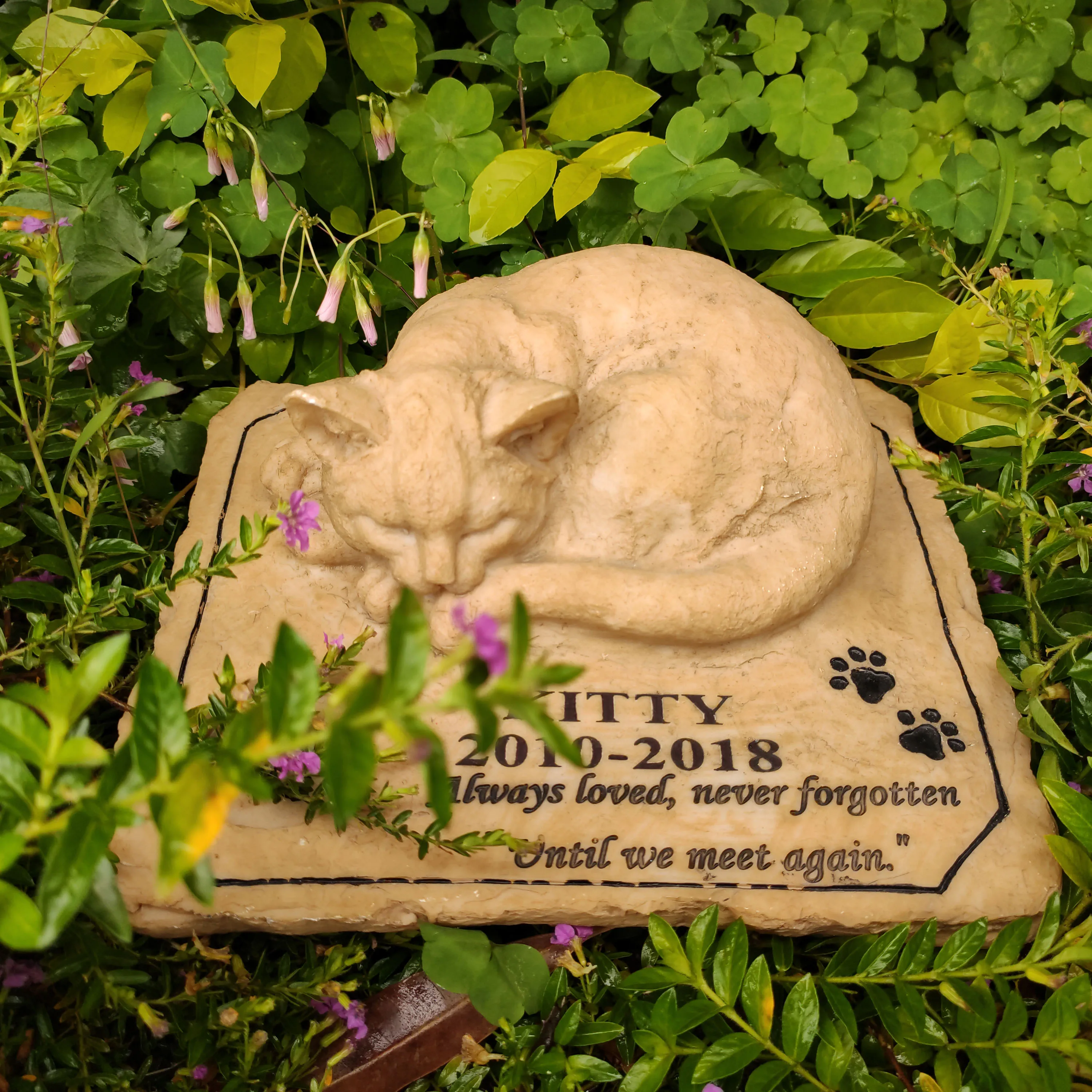 

Pet Memorial Stones Personalized Name Date Cat Memorial Stones Tombstones Outdoors or Indoors for Garden Backyard Grave Markers
