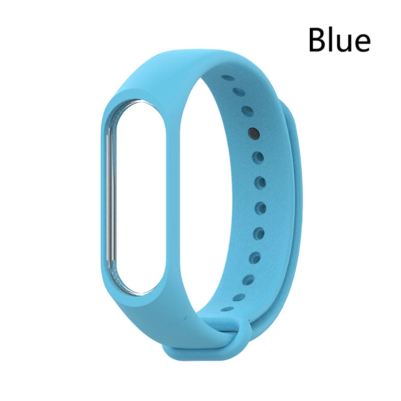 Силиконовый ремешок для Xiaomi mi Band 3 4 ремешок для спортивных часов часы умный Браслет сменный ремешок для mi Band 3 умный Браслет - Цвет: Blue