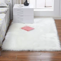 plush soft sheepskin bedroom carpet imitation wool pad long hair bedside mat sofa cushion white rugs red living room fur carpet